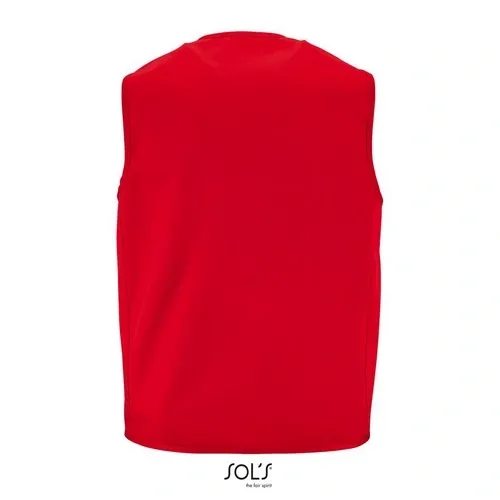 Chaleco unisex con cremallera y bolsillos prácticos ref S02110 - Rojo Back