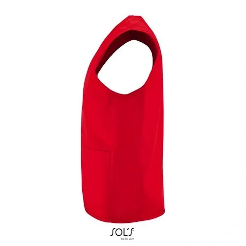 Chaleco unisex con cremallera y bolsillos prácticos ref S02110 - Rojo Side