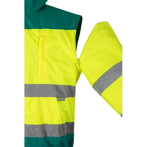 Chaqueta acolchada bicolor con mangas desmontables ref 36059 - Verde 05