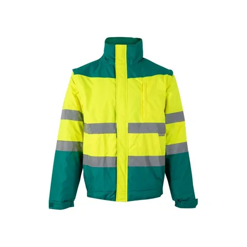 Chaqueta acolchada bicolor con mangas desmontables ref 36059 - Verde