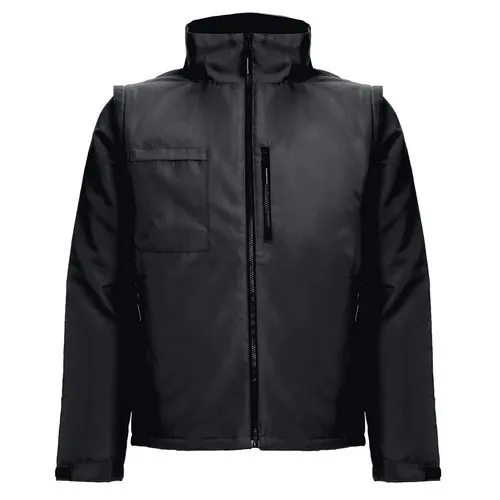 Chaqueta acolchada convertible en chaleco unisex ref 30251 - Negro 01