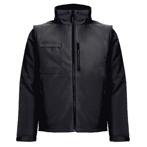 Chaqueta acolchada convertible en chaleco unisex ref 30251 - Negro