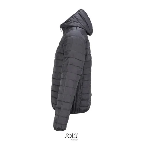 Chaqueta acolchada ligera con capucha reciclada ref S04444 - Negro Side
