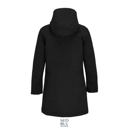 Chaqueta mujer abrigada poliéster reciclado ref S04005 - Negro Profundo Back