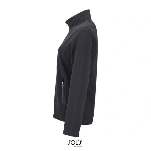 Chaqueta polar lisa poliéster con cremallera ref S02094 - Antracita Side
