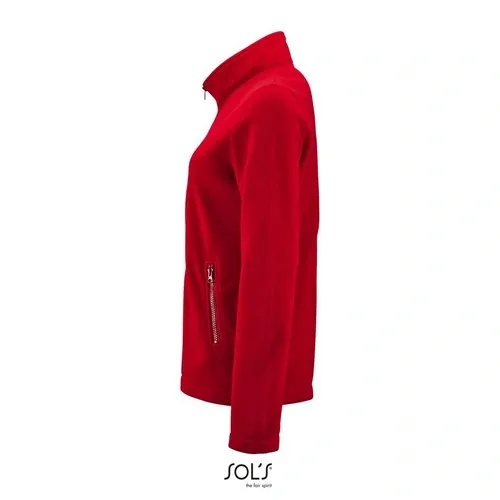 Chaqueta polar lisa poliéster con cremallera ref S02094 - Rojo Side