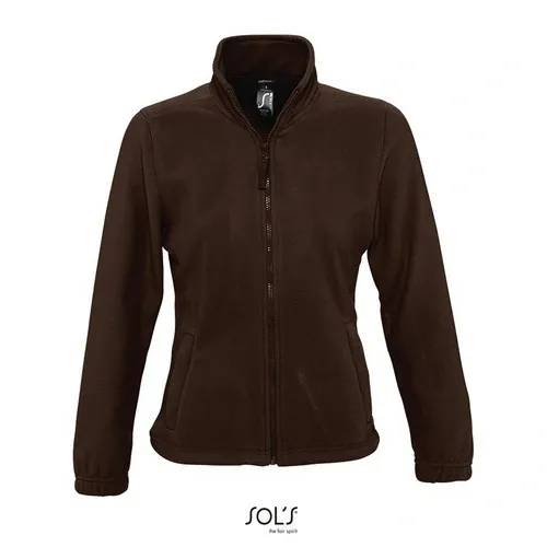Chaqueta polar mujer anti peeling con bolsillos ref S54500 - Chocolate Oscuro