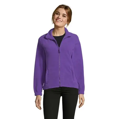 Chaqueta polar mujer anti peeling con bolsillos ref S54500 - Morado Oscuro