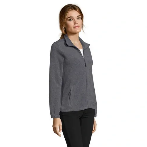 Chaqueta polar mujer anti peeling con bolsillos ref S54500 - Side Gris Jaspeado
