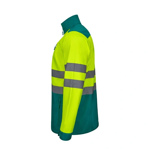 Chaqueta soft shell bicolor (280 g/m²), con forro polar y membrana de TPU, en poliéster (96%) y elastano (4%) ref 36144