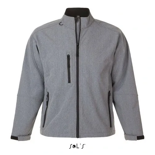 Chaqueta Softshell Hombre Impermeable y Transpirable ref S46600 - Front Gris Jaspeado