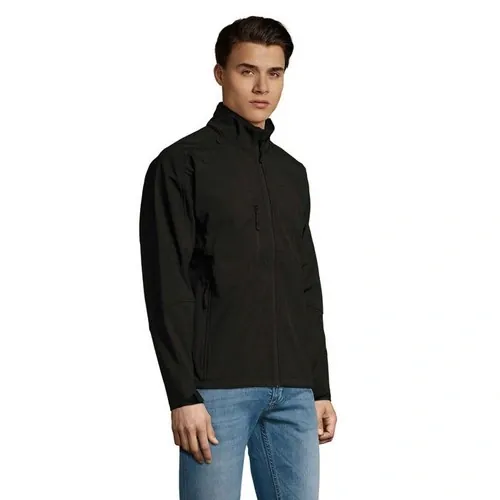 Chaqueta Softshell Hombre Impermeable y Transpirable ref S46600 - Side Negronegro Opaco