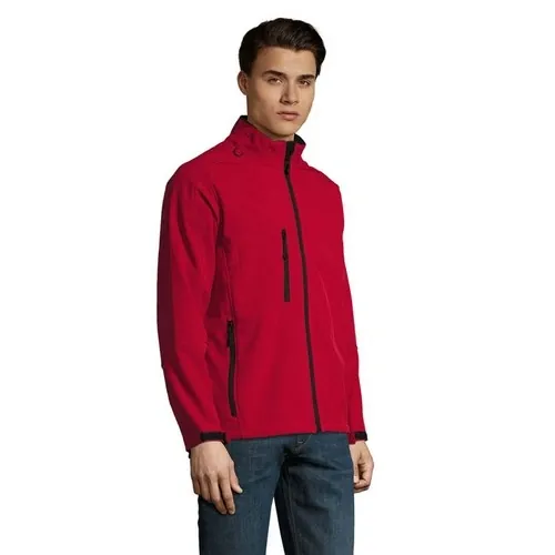 Chaqueta Softshell Hombre Impermeable y Transpirable ref S46600 - Side Rojo Chili