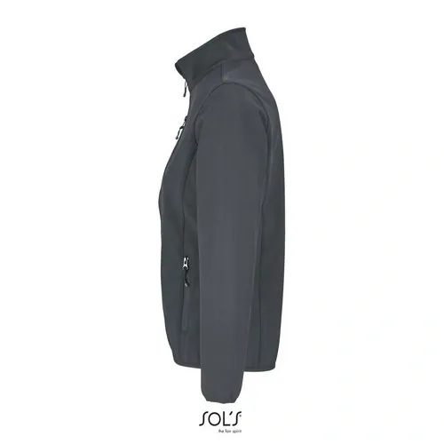 Chaqueta softshell mujer impermeable y reciclada ref S03828 - Antracita Side