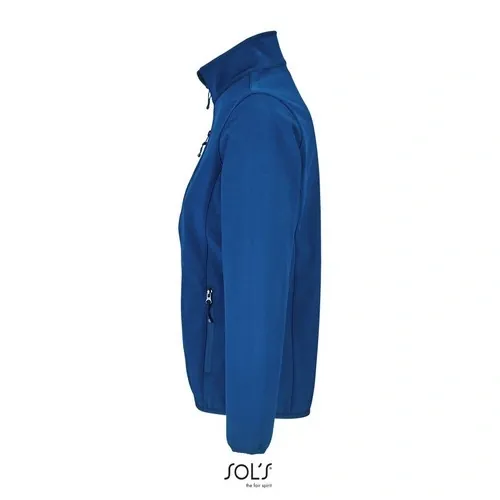 Chaqueta softshell mujer impermeable y reciclada ref S03828 - Azul Royal Side