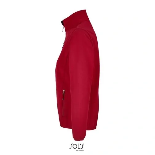 Chaqueta softshell mujer impermeable y reciclada ref S03828 - Rojo Chili Side