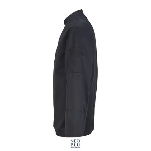 Chaquetilla de cocina manga larga polialgodón reciclado ref S04458 - Negro Profundo Side