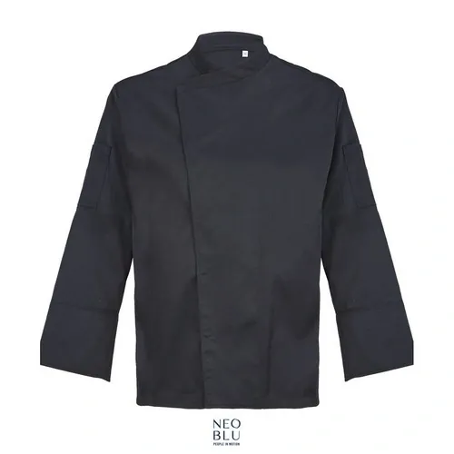 Chaquetilla de cocina manga larga polialgodón reciclado ref S04458 - Negro Profundo