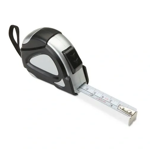 Cinta métrica ABS 3m con correa y clip ref MO8237 - Front Negro