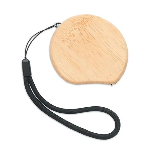 Cinta métrica cuadrada de bambú 2M con correa ref MO6520 - Side Madera