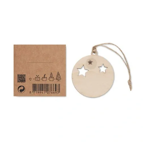 Colgador decorativo de madera con semillas de abeto ref CX1556 - Side Madera