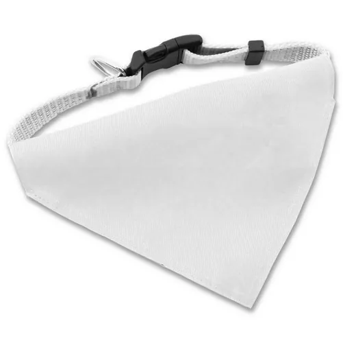 Collar bandana para mascota con cinta ajustable ref RO29 - Blanco