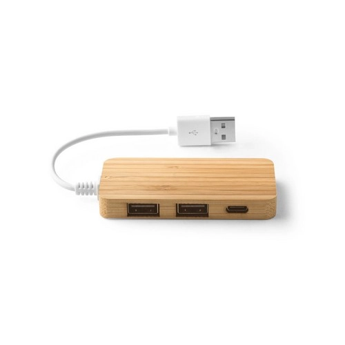 Concentrador de Bamboo con 3 puertos USB ref 97127