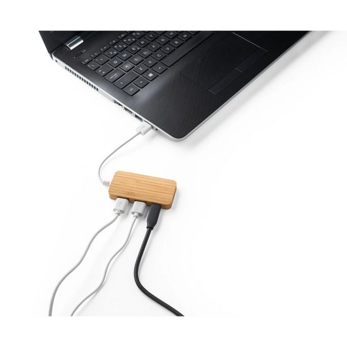 Concentrador de Bamboo con 3 puertos USB ref 97127