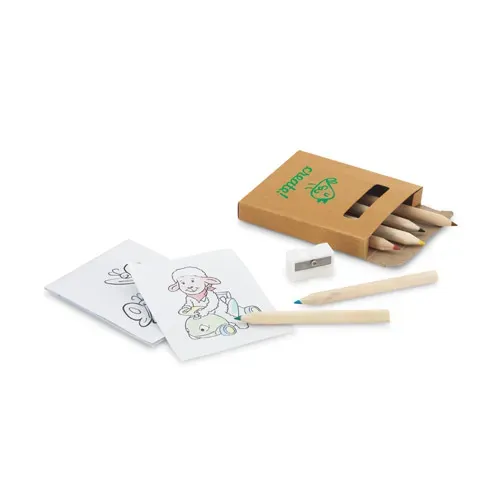 Conjunto para pintar con 6 lápices y 15 tarjetas ref 91758 - Natural 03