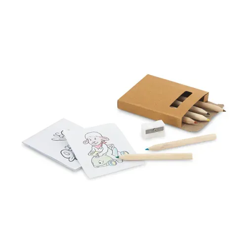 Conjunto para pintar con 6 lápices y 15 tarjetas ref 91758 - Natural 04