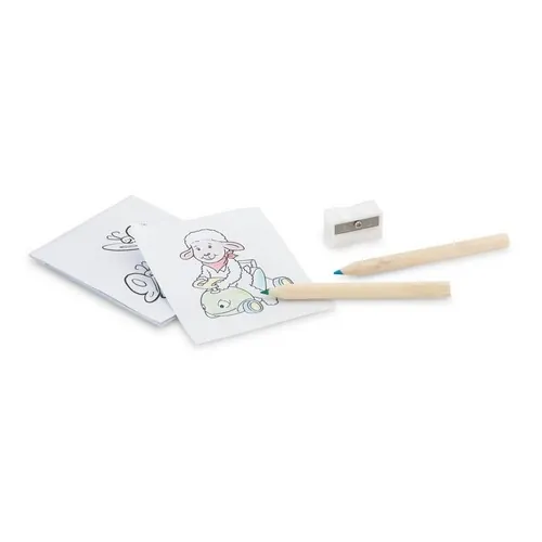 Conjunto para pintar con 6 lápices y 15 tarjetas ref 91758 - Natural