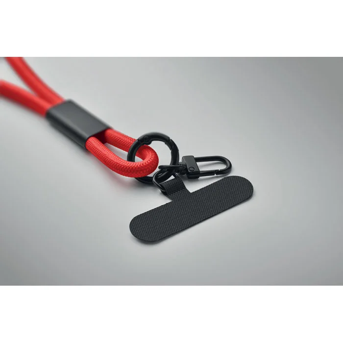 Cordon de carga y datos 60 W tipo C en RPET ref MO2618 - Rojo Abierta