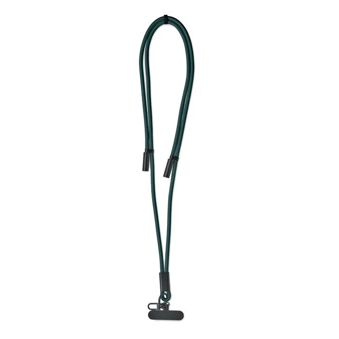 Cordon de carga y datos 60 W tipo C en RPET ref MO2618 - Verde Oscuro Side