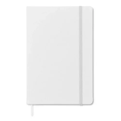 Libreta A6 tapa rígida suave con banda elástica ref MO1800 - Blanco