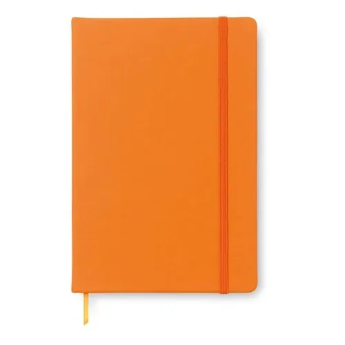 Libreta A6 tapa rígida suave con banda elástica ref MO1800 - Front Naranja