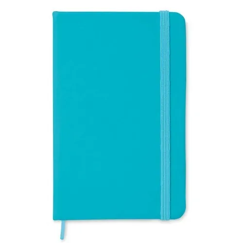 Libreta A6 tapa rígida suave con banda elástica ref MO1800 - Front Turquesa