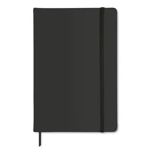 Libreta A6 tapa rígida suave con banda elástica ref MO1800 - Negro