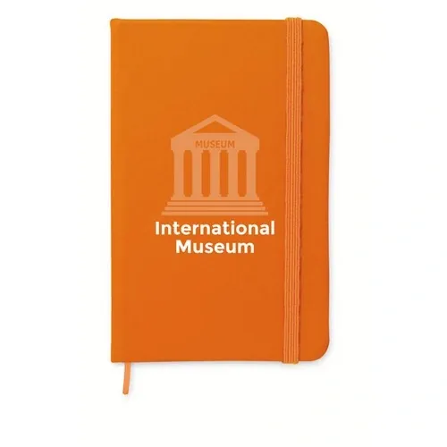 Libreta A6 tapa rígida suave con banda elástica ref MO1800 - Printed Naranja