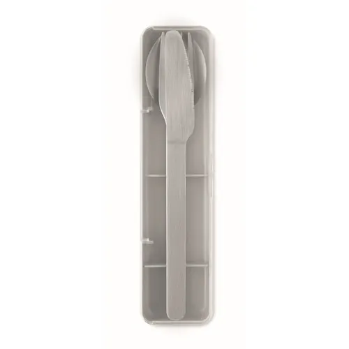 Cubiertos de acero inoxidable Mesteck con estuche práctico ref MO2677 - Back Gris