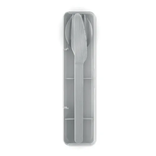 Cubiertos de acero inoxidable Mesteck con estuche práctico ref MO2677 - Gris Back