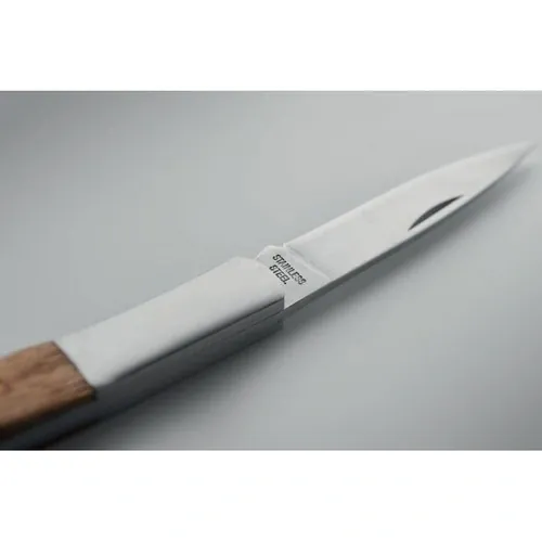 Navaja plegable de acero inoxidable con mango de acacia ref MO2297 - 6 Madera