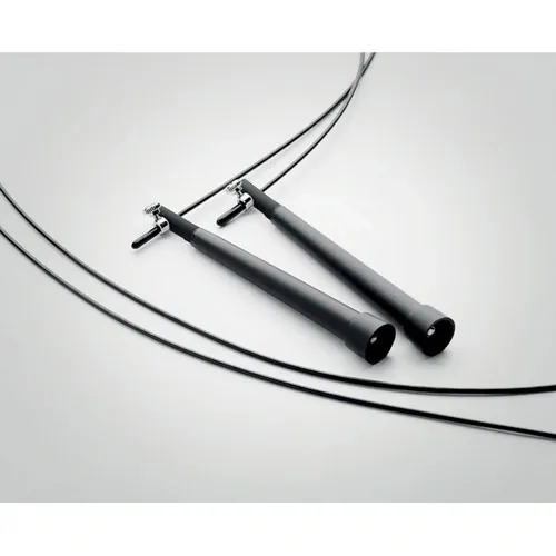 Cuerda de saltar regulable con funda en RPET ref MO6217 - Item Detail Picture Negro