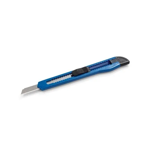 Cúter con mecanismo de bloqueo y tapa extraíble ref 94501 - Azul 02