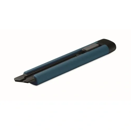 Cúter retráctil grande blade con cuchillas de repuesto ref MO2769 - Front Azul