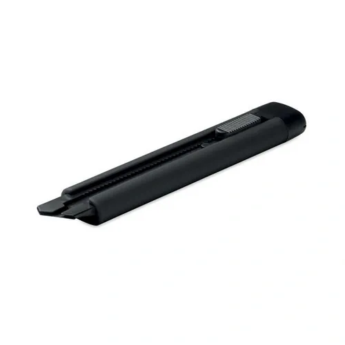 Cúter retráctil grande blade con cuchillas de repuesto ref MO2769 - Negro