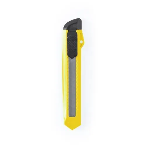 Cutter ergonómico con cuchilla ancha y capucha ajustable ref 5548 - Amarillo