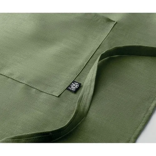 Delantal de cocina ajustable con bolsillos de cáñamo ref MO6164 - Item Detail Picture Verde
