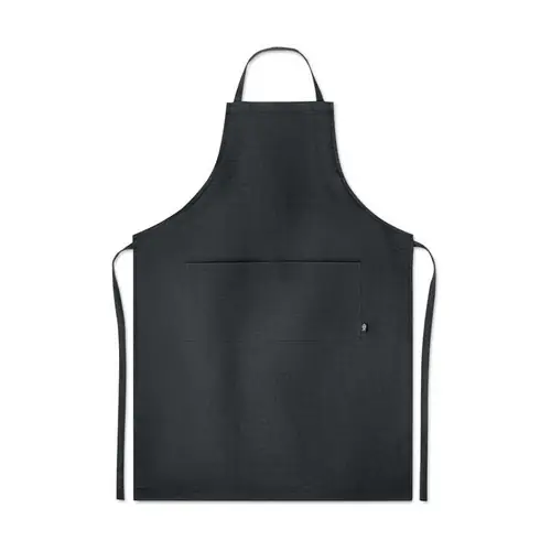 Delantal de cocina ajustable con bolsillos de cáñamo ref MO6164 - Negro