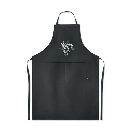 Delantal de cocina ajustable con bolsillos de cáñamo ref MO6164 - Printed Negro