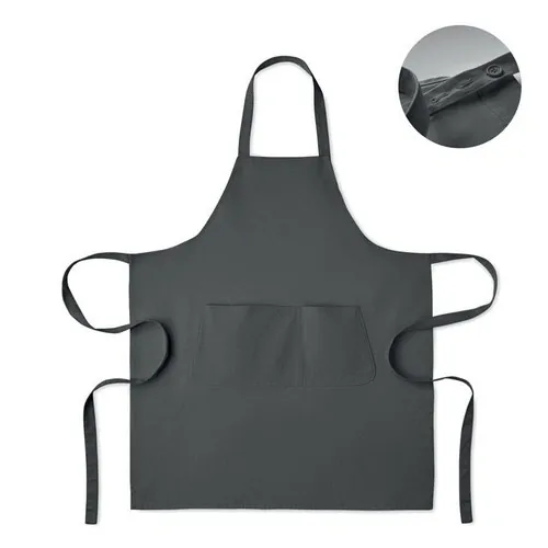 Delantal orgánico ajustable con bolsillo grande ref MO2249 - Gris Piedra